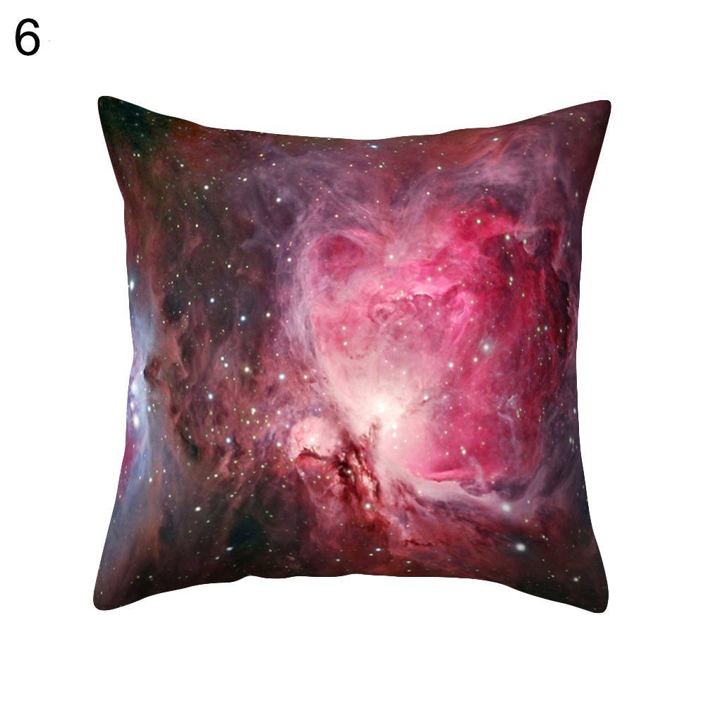 Volcano Planet Starry Sky Throw Pillow Cover Cushion Case Car Home Sofa Decor