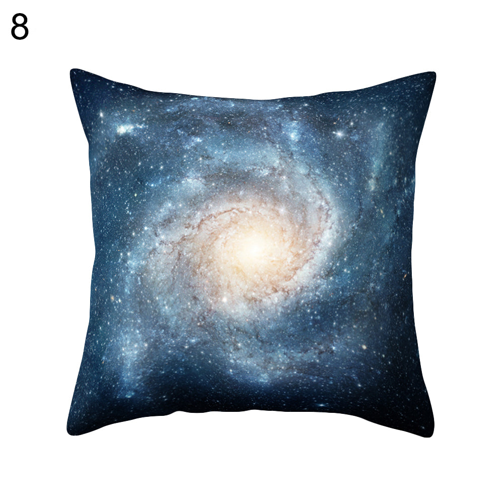 Volcano Planet Starry Sky Throw Pillow Cover Cushion Case Car Home Sofa Decor