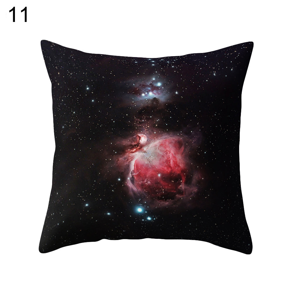 Volcano Planet Starry Sky Throw Pillow Cover Cushion Case Car Home Sofa Decor