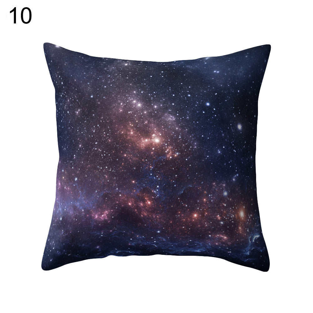 Volcano Planet Starry Sky Throw Pillow Cover Cushion Case Car Home Sofa Decor