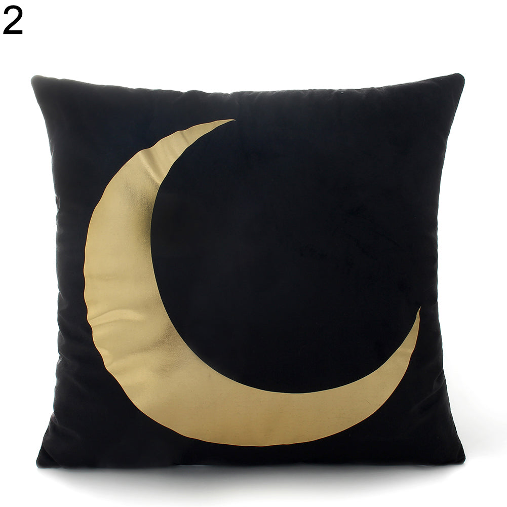 Fashion Bronzing Love Pattern Throw Pillow Case Cushion Cover Home Sofa Decor