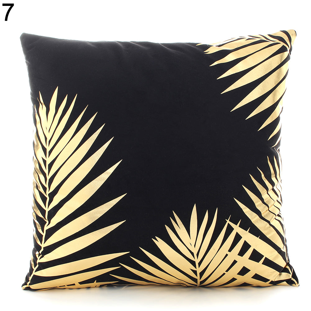 Fashion Bronzing Love Pattern Throw Pillow Case Cushion Cover Home Sofa Decor
