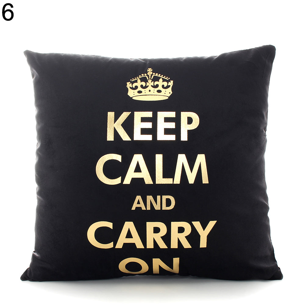 Fashion Bronzing Love Pattern Throw Pillow Case Cushion Cover Home Sofa Decor
