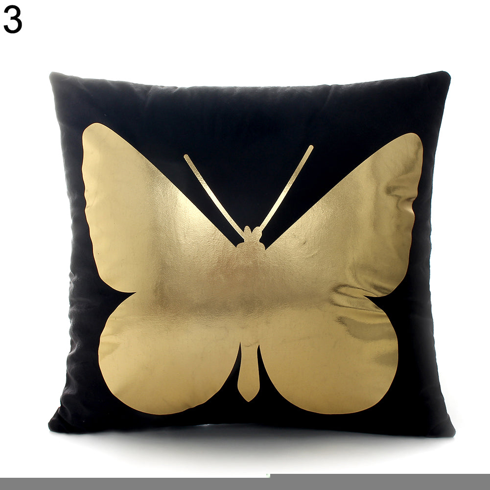 Fashion Bronzing Love Pattern Throw Pillow Case Cushion Cover Home Sofa Decor