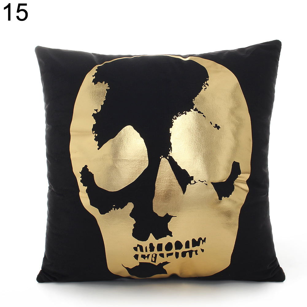 Fashion Bronzing Love Pattern Throw Pillow Case Cushion Cover Home Sofa Decor