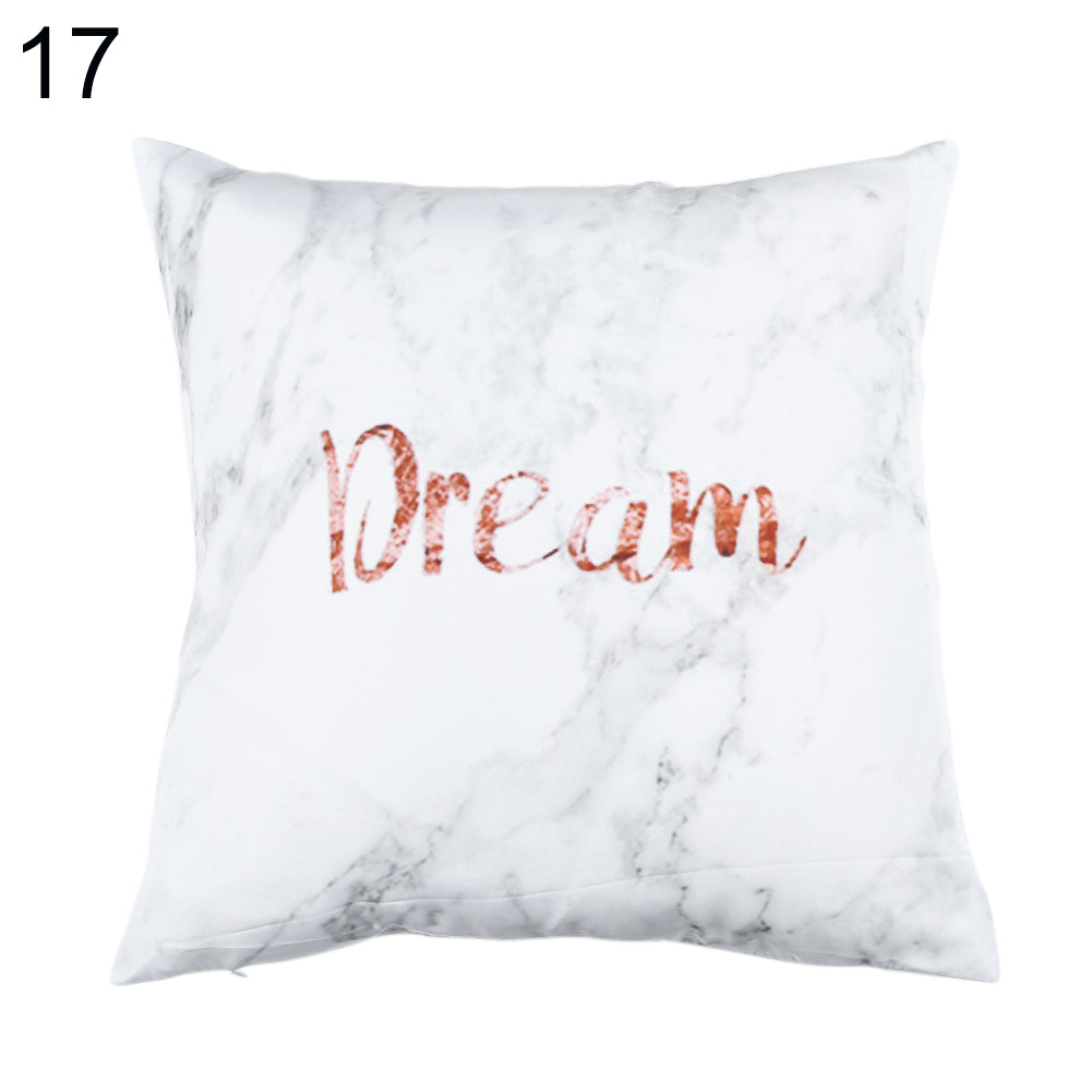 Floral Letter Animal Printed Pillow Case Sofa Car Waist Cushion Cover Home Decor