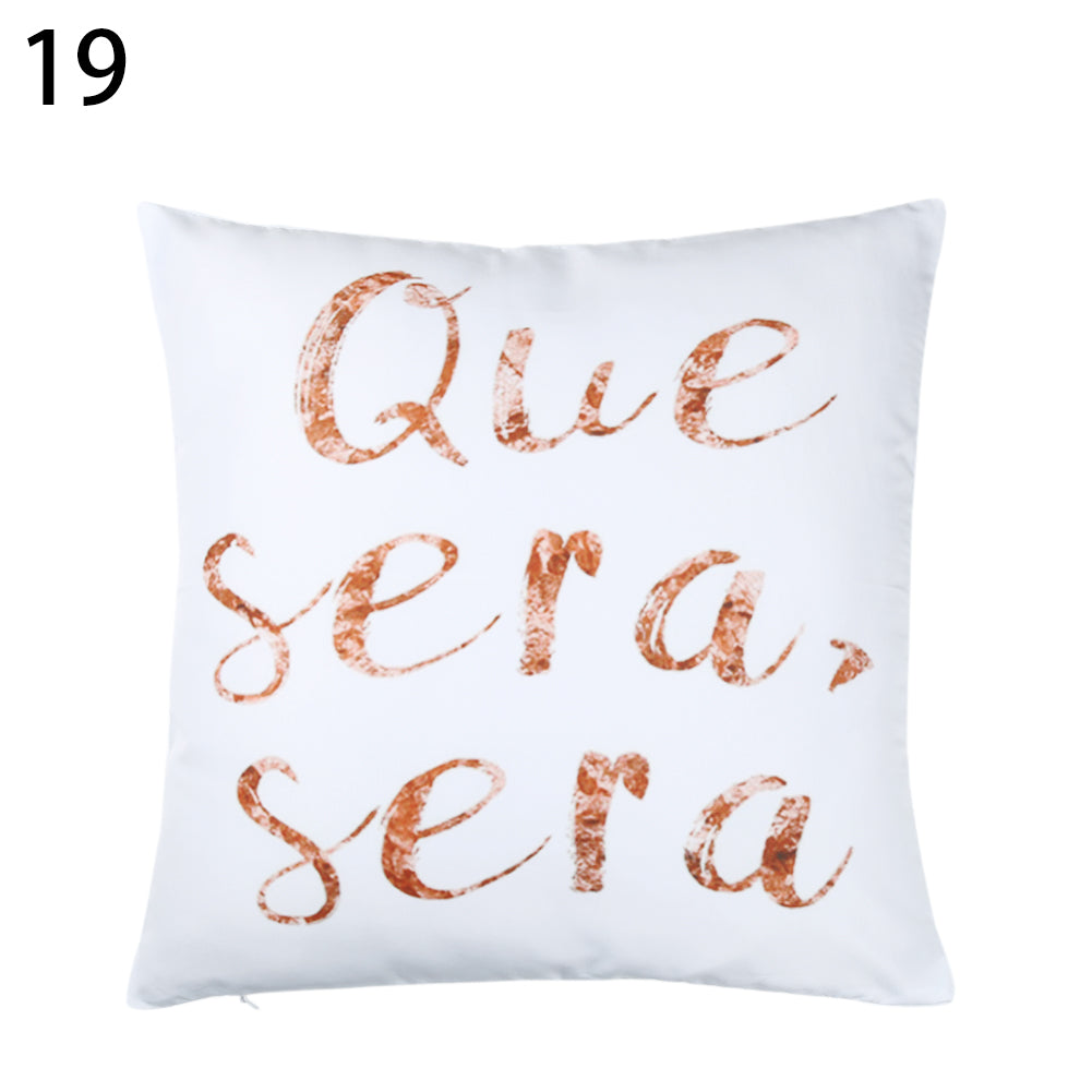 Floral Letter Animal Printed Pillow Case Sofa Car Waist Cushion Cover Home Decor