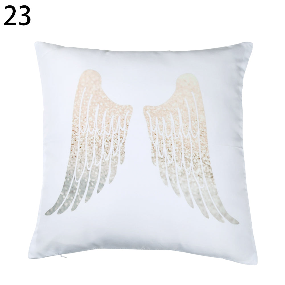 Floral Letter Animal Printed Pillow Case Sofa Car Waist Cushion Cover Home Decor