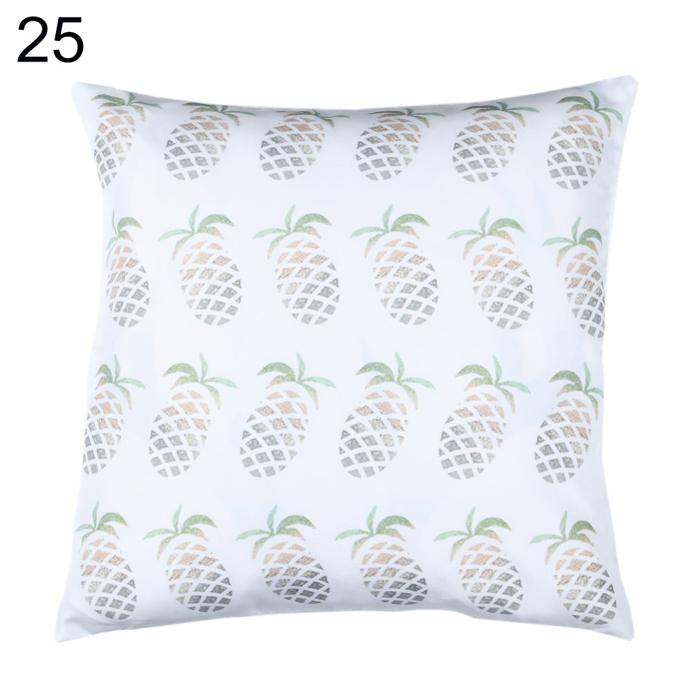 Floral Letter Animal Printed Pillow Case Sofa Car Waist Cushion Cover Home Decor