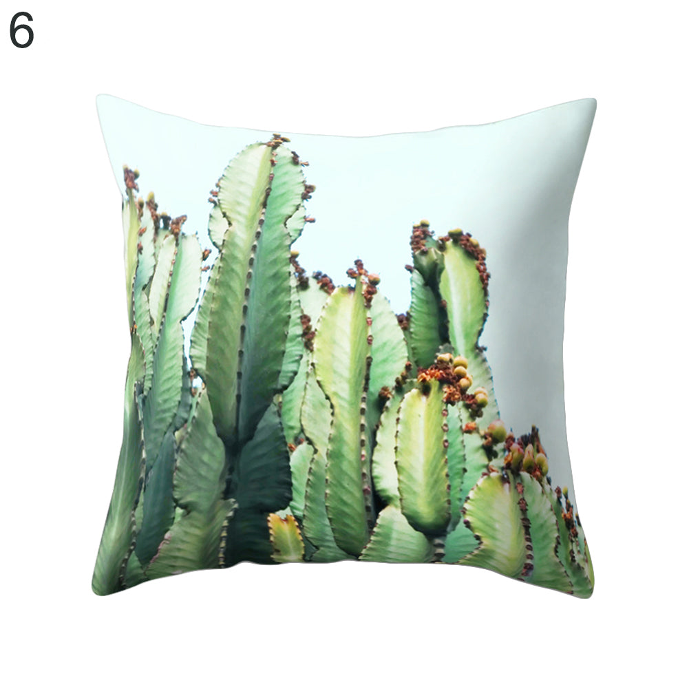 Cactus Flower Print Sofa Bed Throw Pillow Case Cushion Cover Home Room Decor