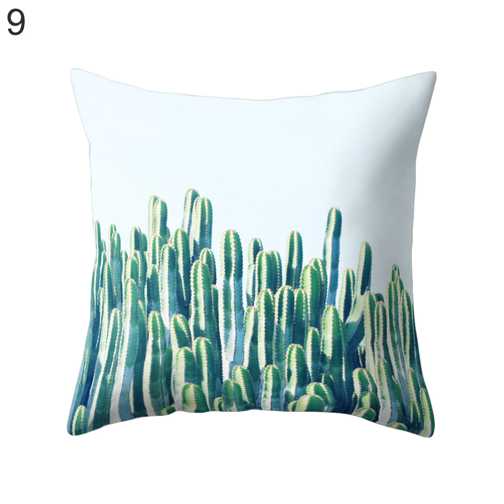 Cactus Flower Print Sofa Bed Throw Pillow Case Cushion Cover Home Room Decor