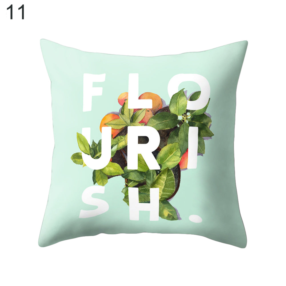 Cactus Flower Print Sofa Bed Throw Pillow Case Cushion Cover Home Room Decor