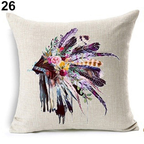 Lovely Dog Pug Elk Cat Animal Linen Cushion Decorative Throw Pillow Cover Case