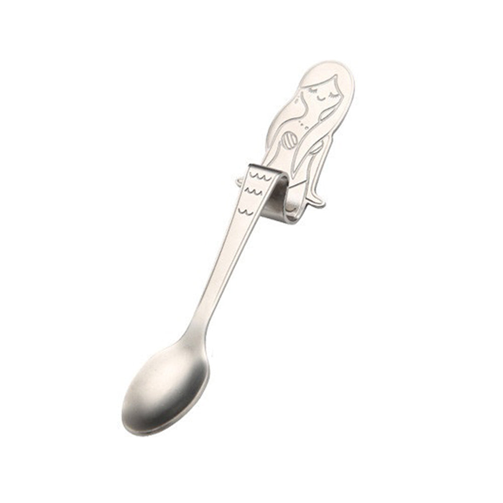 Stainless Steel Beautiful Mermaid Handle Hanging Coffee Spoon for Cup Gift