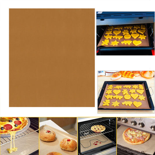 50x42.3cm Reusable Non-stick Oven Liner BBQ Oilcloth Sheet Kitchen Baking Tool