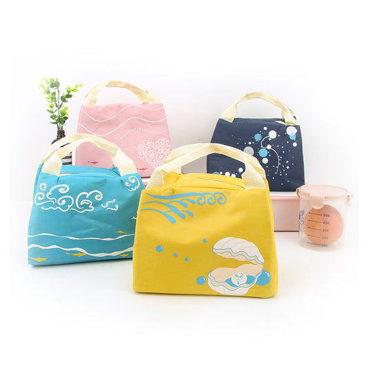 Portable Waterproof Insulated Thermal Lunch Bag Student Travel Picnic Pouch