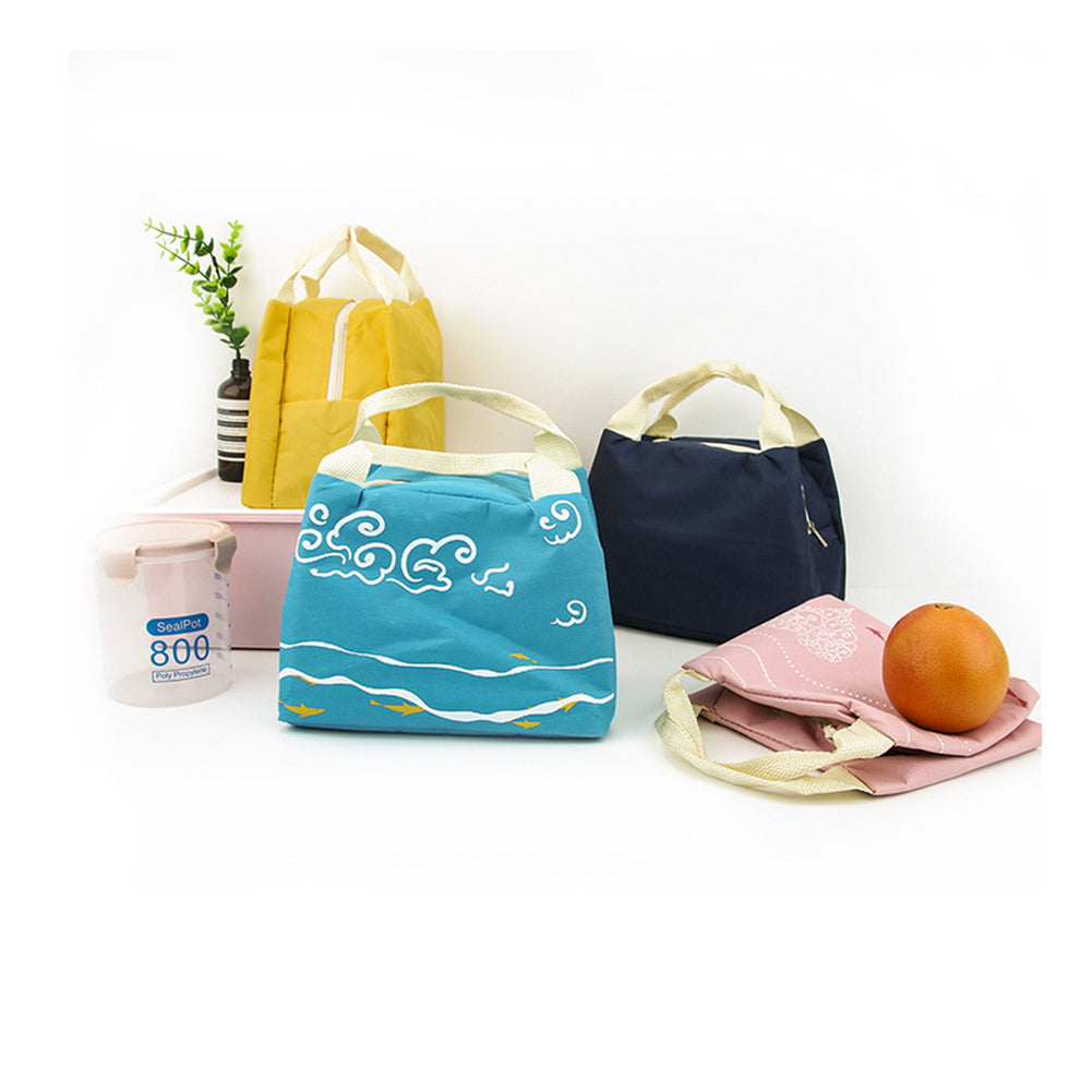 Portable Waterproof Insulated Thermal Lunch Bag Student Travel Picnic Pouch