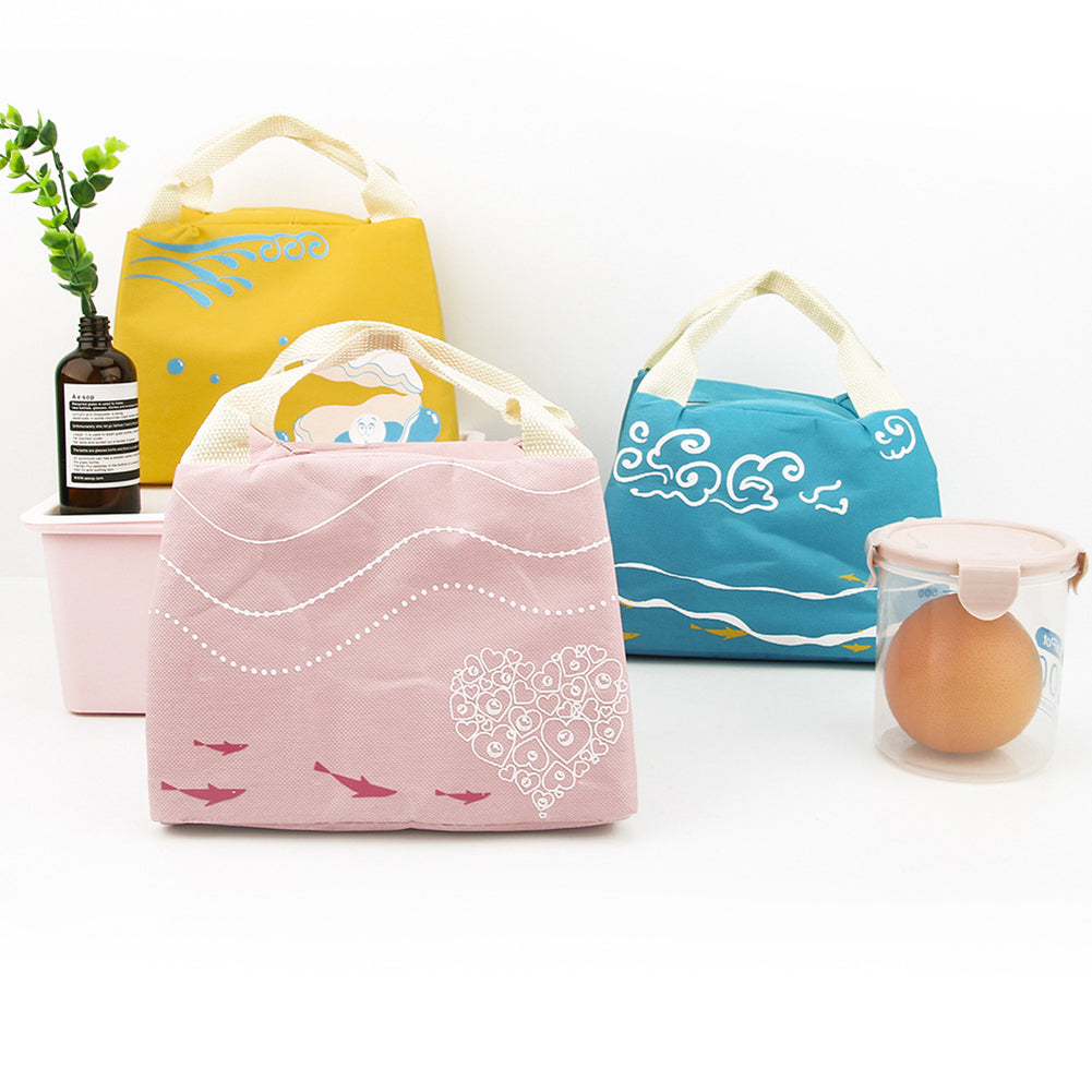 Portable Waterproof Insulated Thermal Lunch Bag Student Travel Picnic Pouch