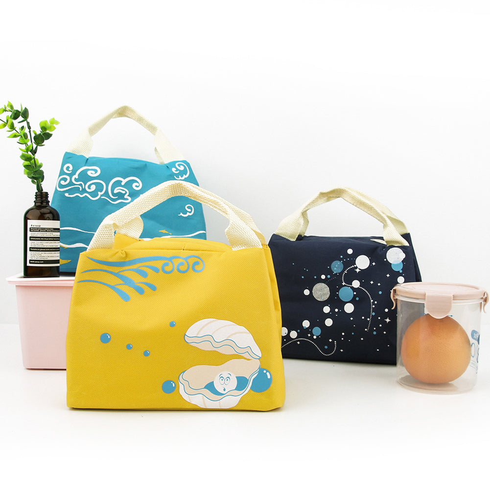 Portable Waterproof Insulated Thermal Lunch Bag Student Travel Picnic Pouch