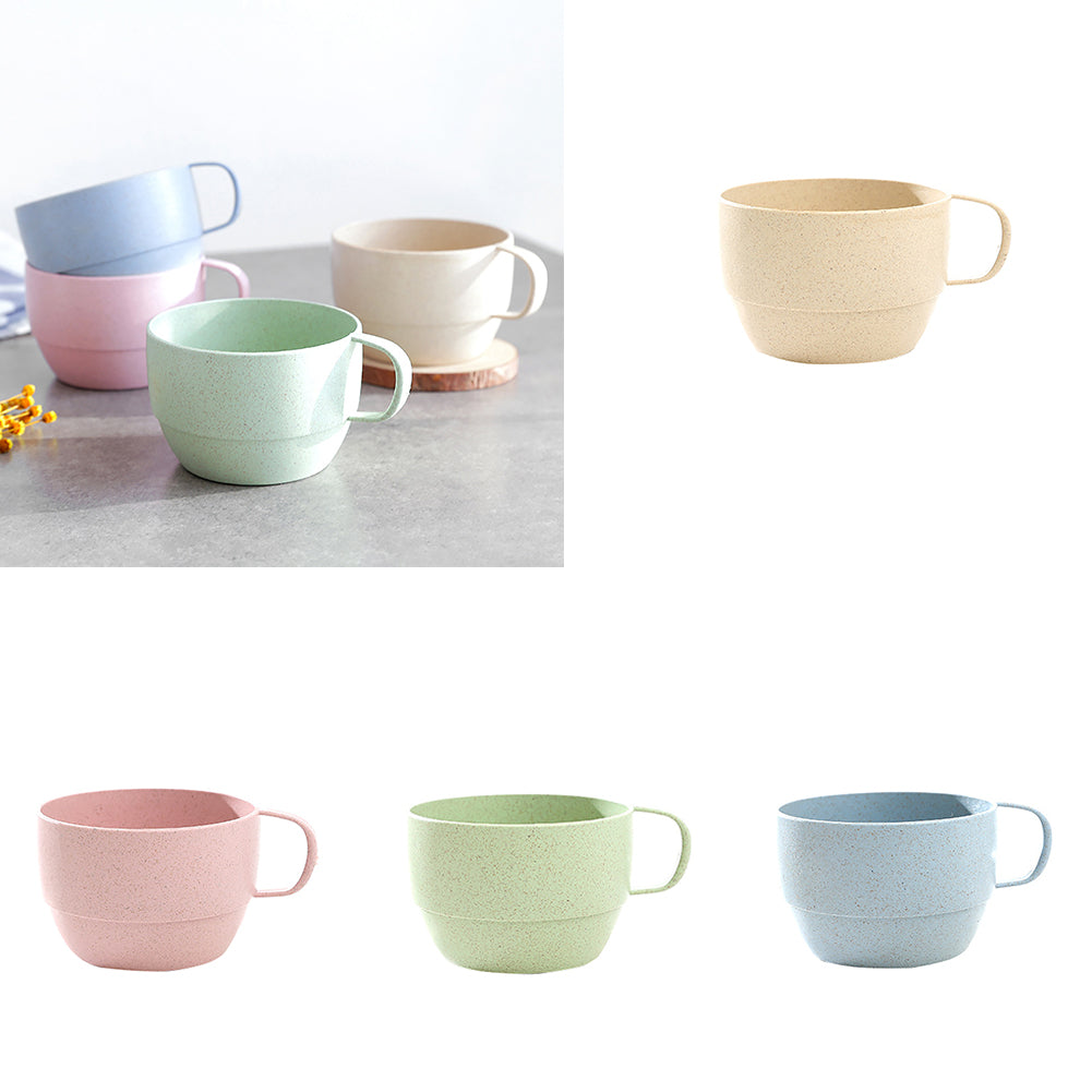 European Style Wheat Straw Breakfast Drinking Milk Cup Coffee Tea Juice Mug