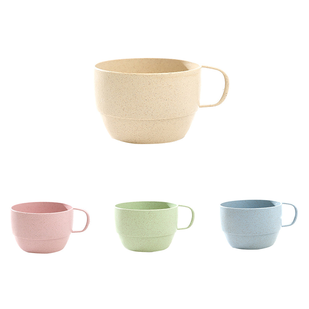 European Style Wheat Straw Breakfast Drinking Milk Cup Coffee Tea Juice Mug