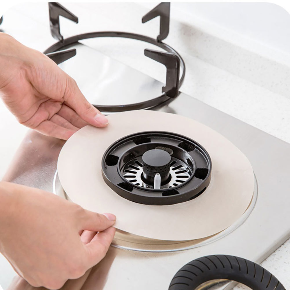 Reusable Round Non Stick Stove Cover Gas Range Burner Stovetop Protect Mat Pad