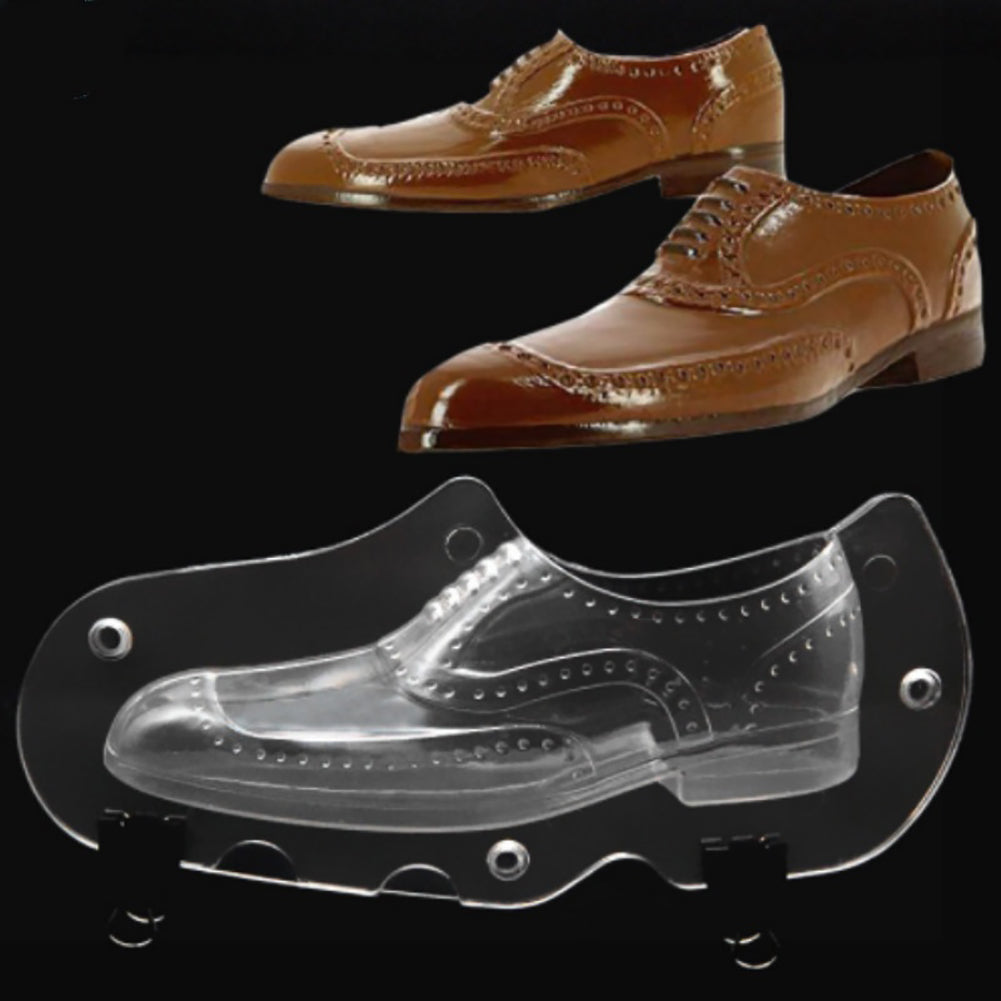 3D Men Leather Shoe Plastic Chocolate Mold Cake Jelly Sugar Craft Baking Tool