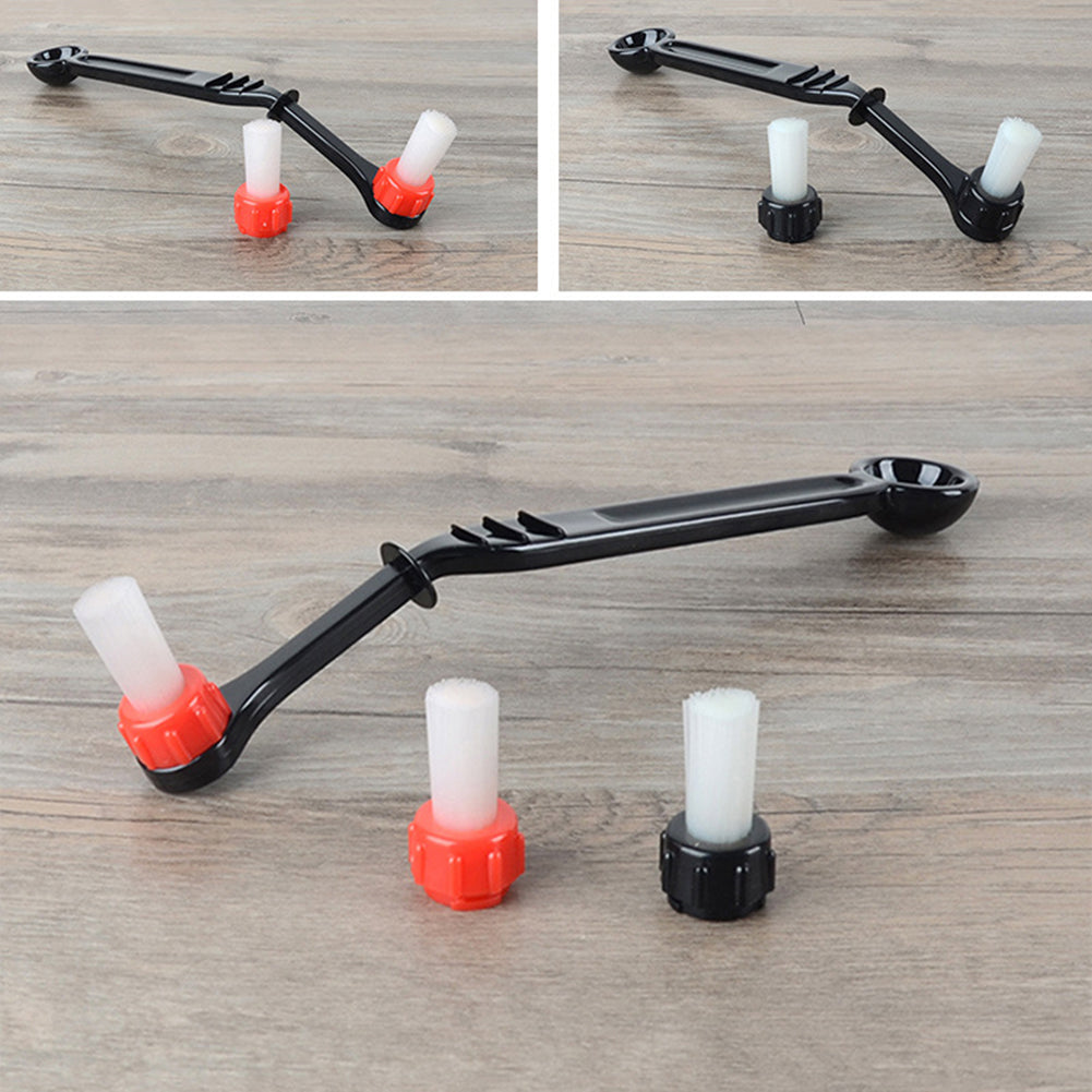 Anti-scald Nylon Cleaning Brush Spoon Tool Set for Espresso Coffee Machine Group Head