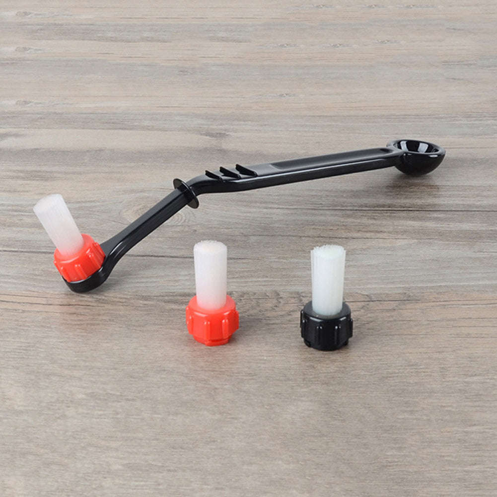 Anti-scald Nylon Cleaning Brush Spoon Tool Set for Espresso Coffee Machine Group Head