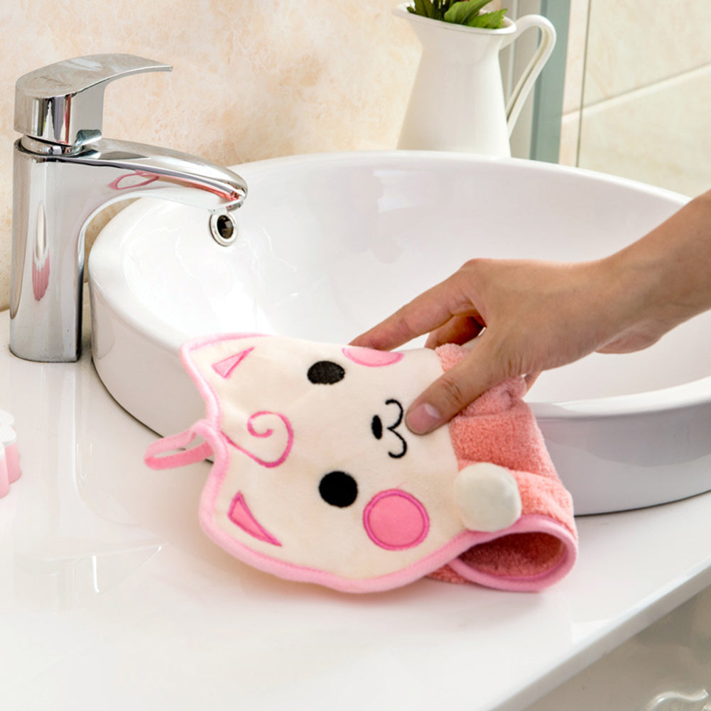 Absorbent Cartoon Thickened Kitchen Hanging Water Towel Washcloth Shower Gift