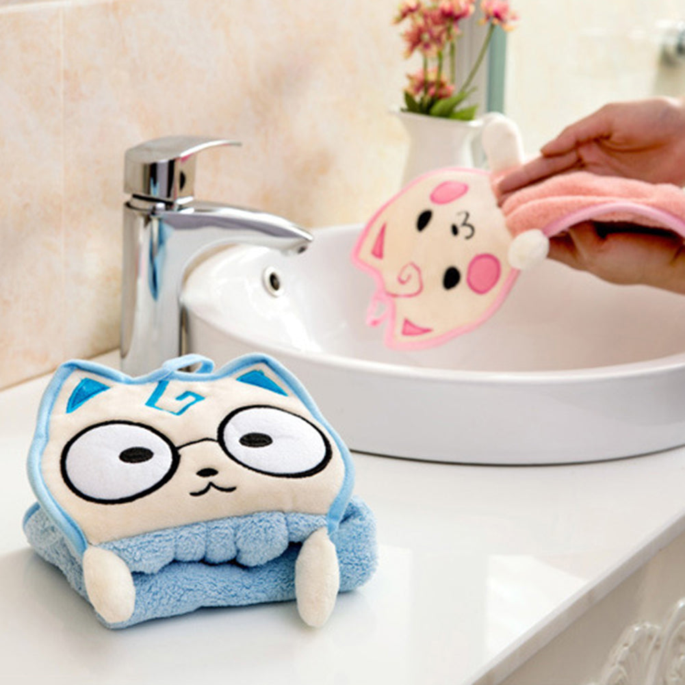 Absorbent Cartoon Thickened Kitchen Hanging Water Towel Washcloth Shower Gift