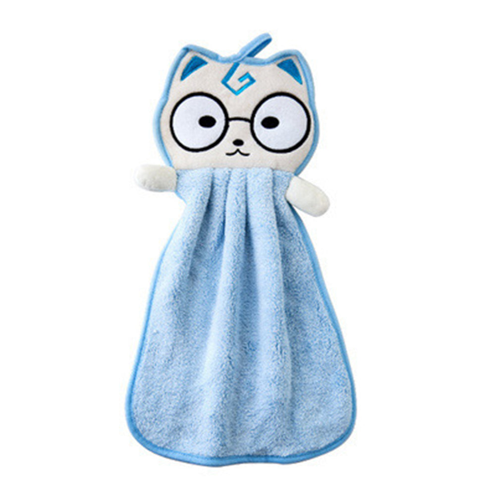 Absorbent Cartoon Thickened Kitchen Hanging Water Towel Washcloth Shower Gift