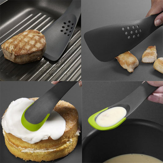 Multi-function Spatula Serrated Skimmer Slotted Spoon Scoop Kitchen Cooking Tool