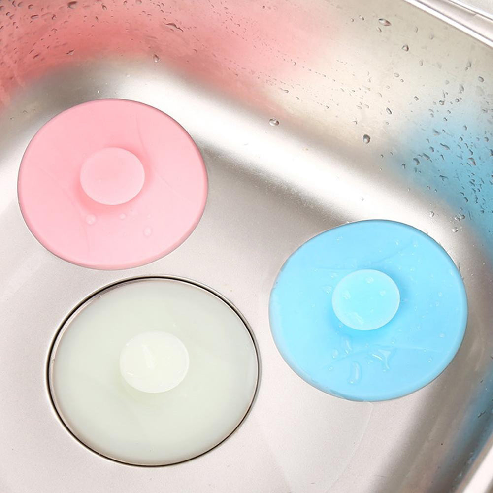 Kitchen Water Sink Stopper Sucker Drain Strainer Plug Silicone Leak-proof Cover