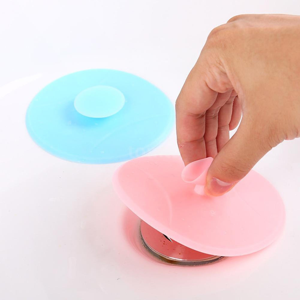 Kitchen Water Sink Stopper Sucker Drain Strainer Plug Silicone Leak-proof Cover