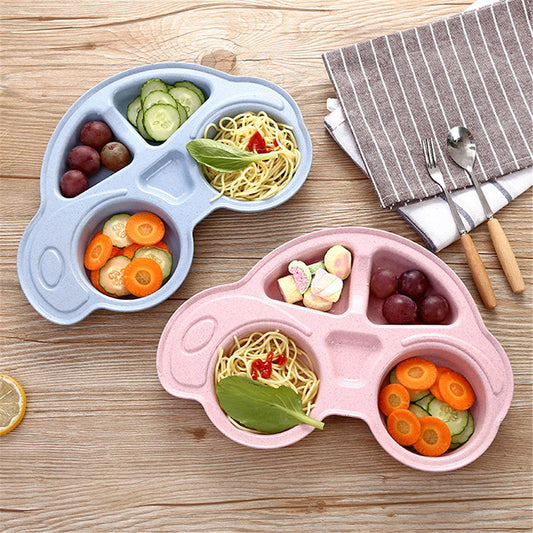 Cute Cartoon Car Small Chips Snacks Dishware Dishes Kids Dinner Plate Separator