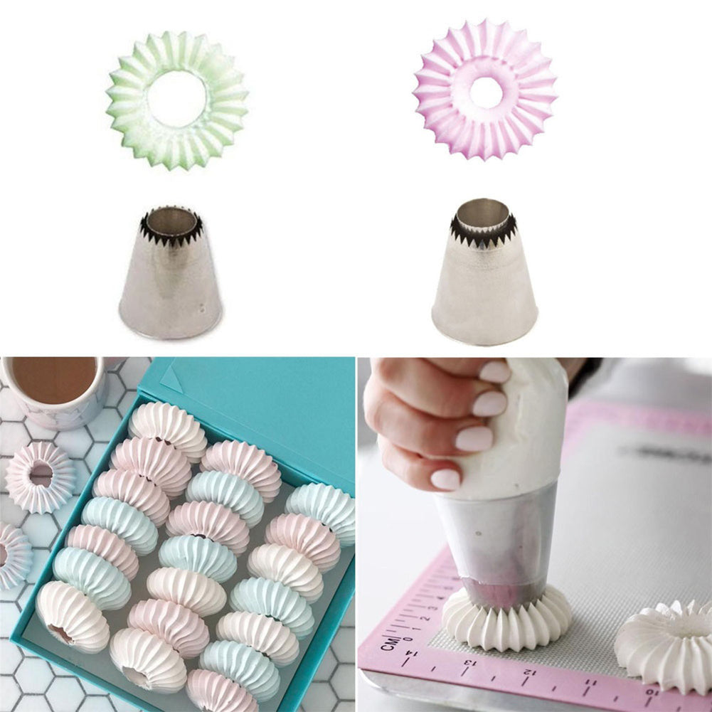 Ring Cookies Dessert Mold Icing Nozzle DIY Cake Pastry Decorating Baking Tool