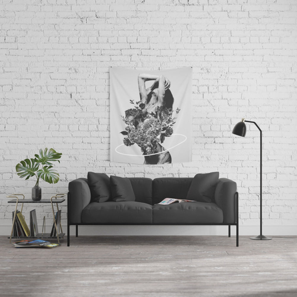 Cute Owl Alpaca Sexy Lady Tapestry Beach Towel Bikini Cover Up Blanket Yoga Mat