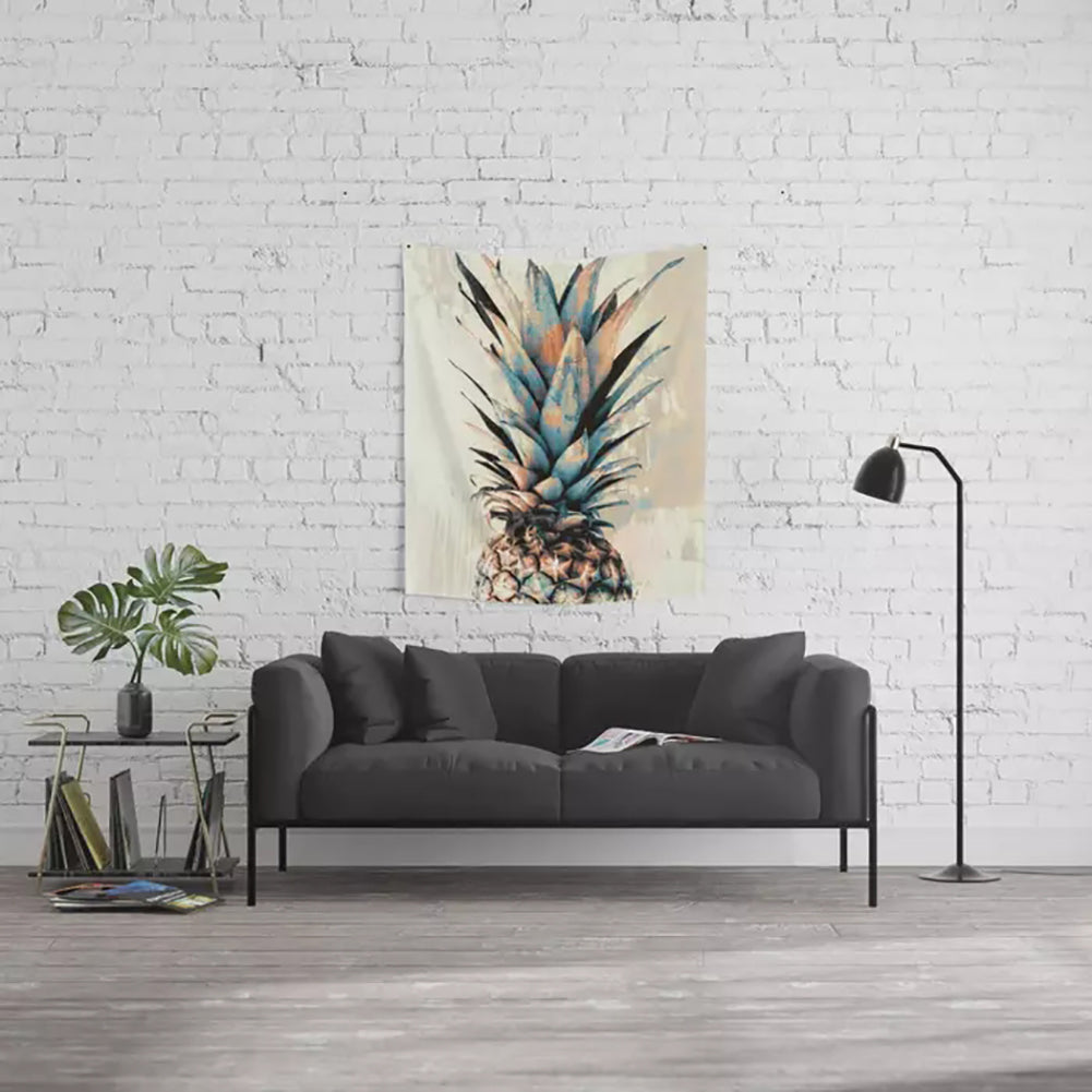 Grid Pink Beach Pineapple Wall Hanging Tapestry Home Decor Picnic Blanket Towel