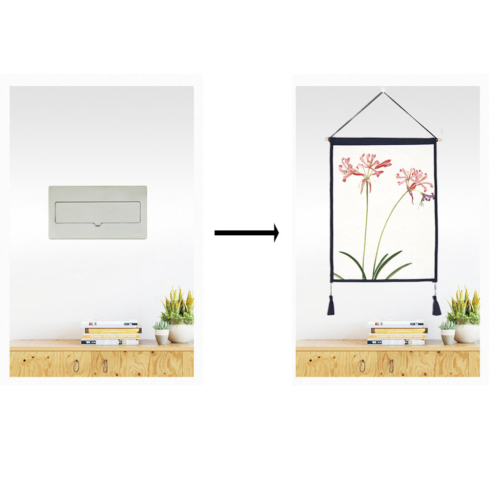 Nordic Flower Plant Tapestry Tassel Hanging Wall Art Background Home Decoration