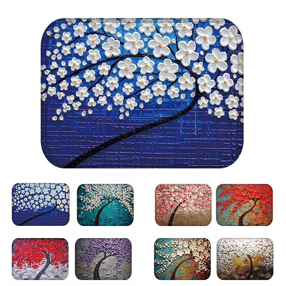 40 x 60cm Oil Painting Style Flowers Anti-slip Doormat Indoor Outdoor Mat Decor