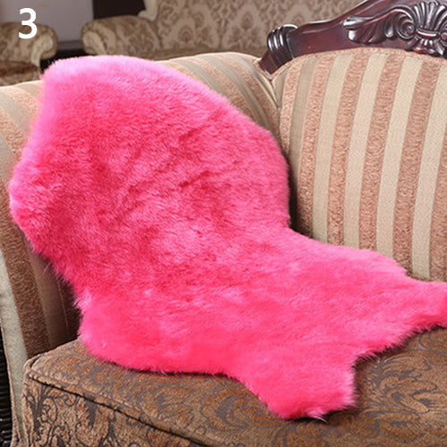 Soft Faux Sheepskin Rug Mat Carpet Pad Anti-Slip Chair Sofa Cover Home Decor