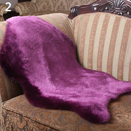 Soft Faux Sheepskin Rug Mat Carpet Pad Anti-Slip Chair Sofa Cover Home Decor