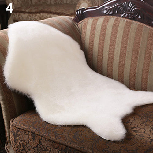 Soft Faux Sheepskin Rug Mat Carpet Pad Anti-Slip Chair Sofa Cover Home Decor
