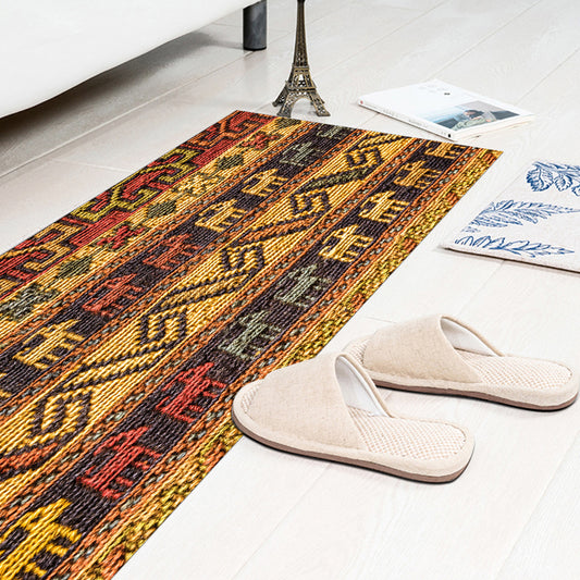 60x120cm Anti-Slip Egypt Knit Print Self-adhesive Floor Mat Sticker Home Decor