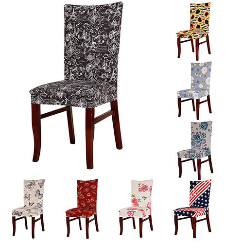 Elastic Flower Hotel Home Dining Room Wedding Banquet Party Seat Chair Cover