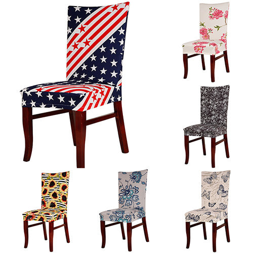 Elastic Flower Hotel Home Dining Room Wedding Banquet Party Seat Chair Cover