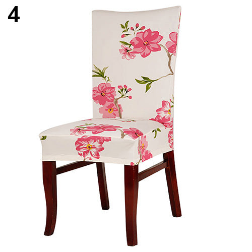 Elastic Flower Hotel Home Dining Room Wedding Banquet Party Seat Chair Cover