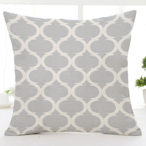 Geometric Pattern Linen Throw Pillow Case Sofa Bed Cushion Cover Home Decor
