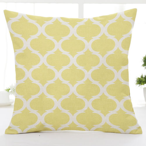 Geometric Pattern Linen Throw Pillow Case Sofa Bed Cushion Cover Home Decor